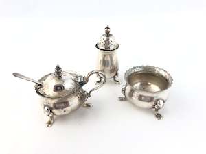 Silver Plate Condiment set (19193)