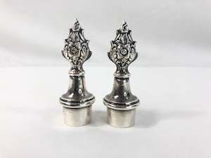 Pair of Antique Silver Candle Snuffer/Finial (19227)