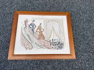 Fashion Scene Framed Embroidery (19315)