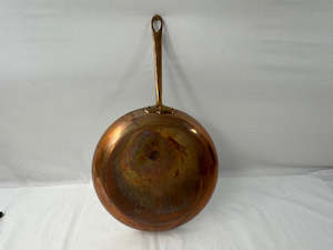 Kitchen: Vintage Copper and Brass Fry Pan 310mm (20003)