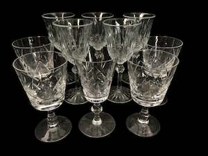 10 x Crystal Glasses - Wedding! (20072)