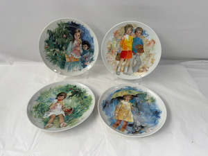 4 x Paul Durand Children Collection Limoges Collectors Plates (20053)