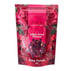 Edible Dried Flowers -  Red Rose Petals-  New Packaging with 25% more flowers