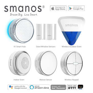 Security: Smanos K1 Wireless Smart Home DIY Security Alarm & Wireless Outdoor Strobe Siren