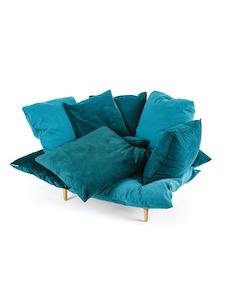 Comfy Armchair / Turquoise Blue