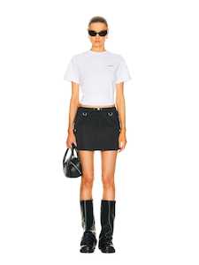 Woven Tailored Cargo Mini Skirt / Black