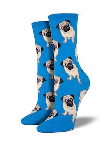 Womenswear: Sock Smith - Pugs Blue Socks