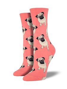 Womenswear: Sock Smith - Pugs Peach Socks