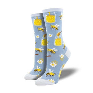 Sock Smith - Bee My Honey Blue Socks