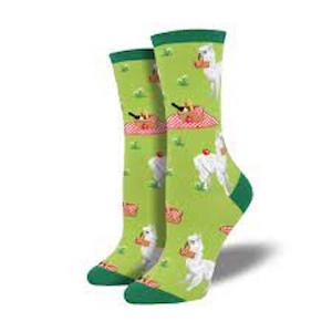 Womenswear: Sock Smith - Alpaca Lunch Green Socks