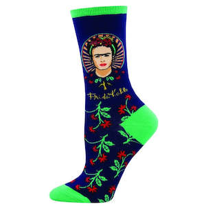 Womenswear: Sock Smith - Frida Kahlo Flower Navy Socks