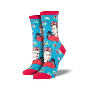 Sock Smith - Frida Kahlo Portrait Peacock Socks