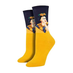 Sock Smith - Frida Kahlo Pensive Yellow Socks