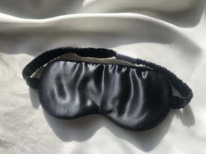 EcoLuxe Living Black Silk Eye Mask