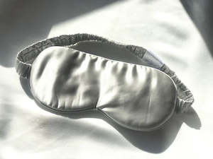 EcoLuxe Living Silver Silk Eye Mask