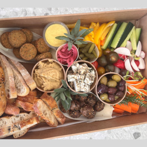 Platter Boxes Auckland Penrose Catering Grazing Platters Sharing: Mezze box (feed 10 people)