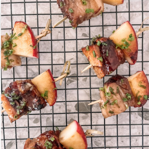 Sticky Bourbon Pork Belly Bites