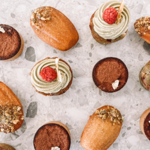 Christmas Morning Afternoon Tea Menu: Mini Raspberry & Matcha Cakes