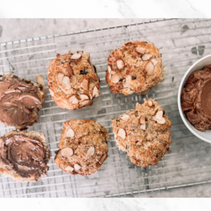 Christmas Morning Afternoon Tea Menu: Dark chocolate & rum soaked sultana scones with chocolate butter