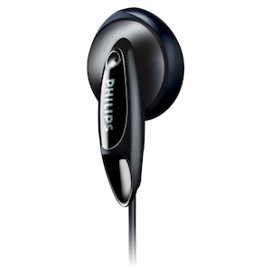 PHILIPS EARBUD WITH MIC BLACK - TAUE101BK