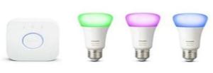 PHILIPS HUE COLOUR/WHITE 11W A60 E27 3 BULB STARTER KIT