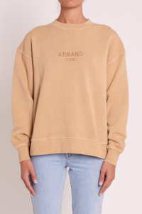 Clothing: A 90s Relaxed Crew - Tan