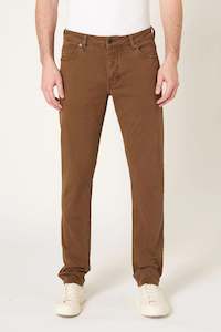 Clothing: Lou Slim Twill - Chestnut