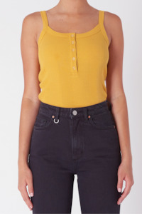 Frenchie Henley Singlet - Marigold