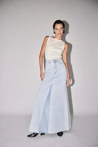 Rework Maxi Skirt - Light Bleach