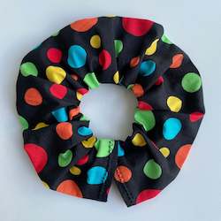 Cat Collar Cover - Cat Size - Black multi dots