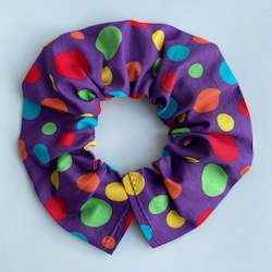 Cat Collar Cover - Cat Size - Purple multi dots