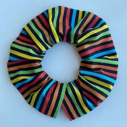 Cat Collar Cover - Cat Size - Bold multicoloured stripes