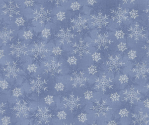 We Love Christmas - Snowflakes - Pale Blue/Silver - 100% Cotton - 10cm Increments