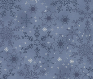 Craft material and supply: We Love Christmas - Large Snowflakes - Pale Blue/Silver  - 100% Cotton - 10cm Increments0.1m