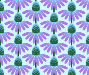 Echinacea 100% Cotton Fabric - 10cm Increments