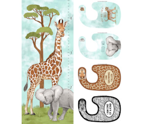 Baby Safari 100% Cotton Fabric - 36" Panel