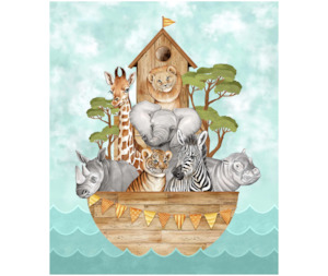 Baby Safari 100% Cotton Fabric - 36" Panel