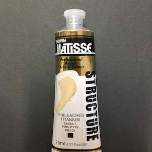 Matisse Structure Professional Artists Acrylic: Matisse Structure Unbleached Titanium - S1 - 75ml