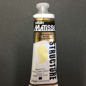 Matisse Structure Professional Artists Acrylic: Matisse Structure Naples Yellow Light - S1 - 75ml