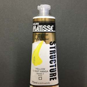 Matisse Structure Professional Artists Acrylic: Matisse Structure Yellow Light Hansa - S2 - 75ml