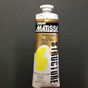 Matisse Structure Professional Artists Acrylic: Matisse Structure Bismuth Yellow - S5 - 75ml