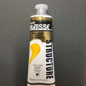 Matisse Structure Professional Artists Acrylic: Matisse Structure Yellow Deep - S2 - 75ml