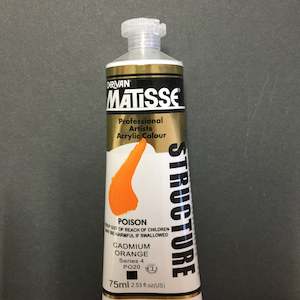 Matisse Structure Professional Artists Acrylic: Matisse Structure Cadmium Orange - S4 - 75ml