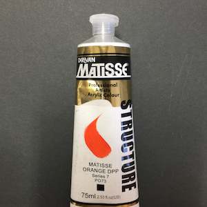 Matisse Structure Professional Artists Acrylic: Matisse Structure Matisse Orange DPP - S7 - 75ml