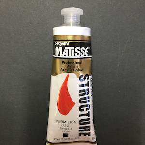 Matisse Structure Professional Artists Acrylic: Matisse Structure Vermillion (Azo) - S3 - 75ml