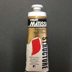 Matisse Structure Professional Artists Acrylic: Matisse Structure Naphthol Scarlet - S3 - 75ml