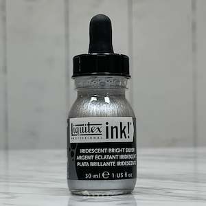 Inks: Liquitex Prof Ink - Iridescent Bright Silver - 30ml