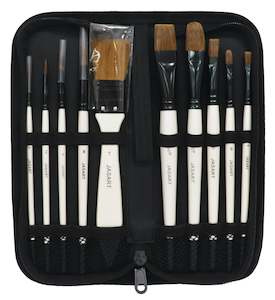 Jasart NATURAL Brush Wallet SH- Set of 10