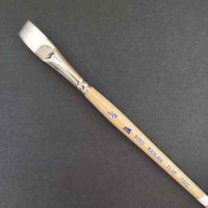 Flat Brushes: 9850 Taklon Flat RAKE Brush - #1/2 inch