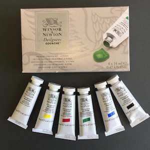 Gouache: Winsor Newton Designers Gouache Primary Set (6 tubes)